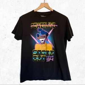 Disney Powerline Tour Size Medium Black Short Sleeve T Shirt 100% cotton